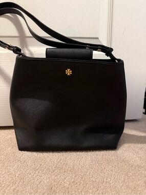 Tory Burch Black Leather Shoulder bag (converts to crossbody)